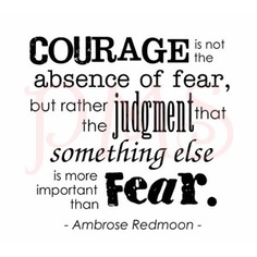 Courage with judgment