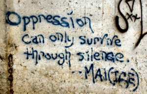 oppression wins via silence