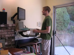 ergonomic desk set up