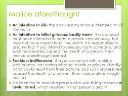 malice aforethought