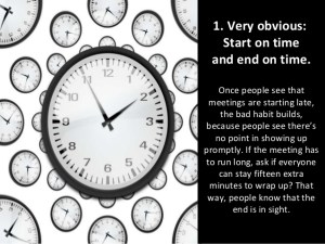 start and end on time