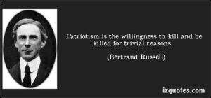 Bertrand Russell patriotism